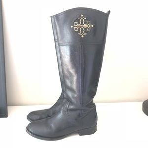 Tory Burch Kiernan riding boots. Black size 8
